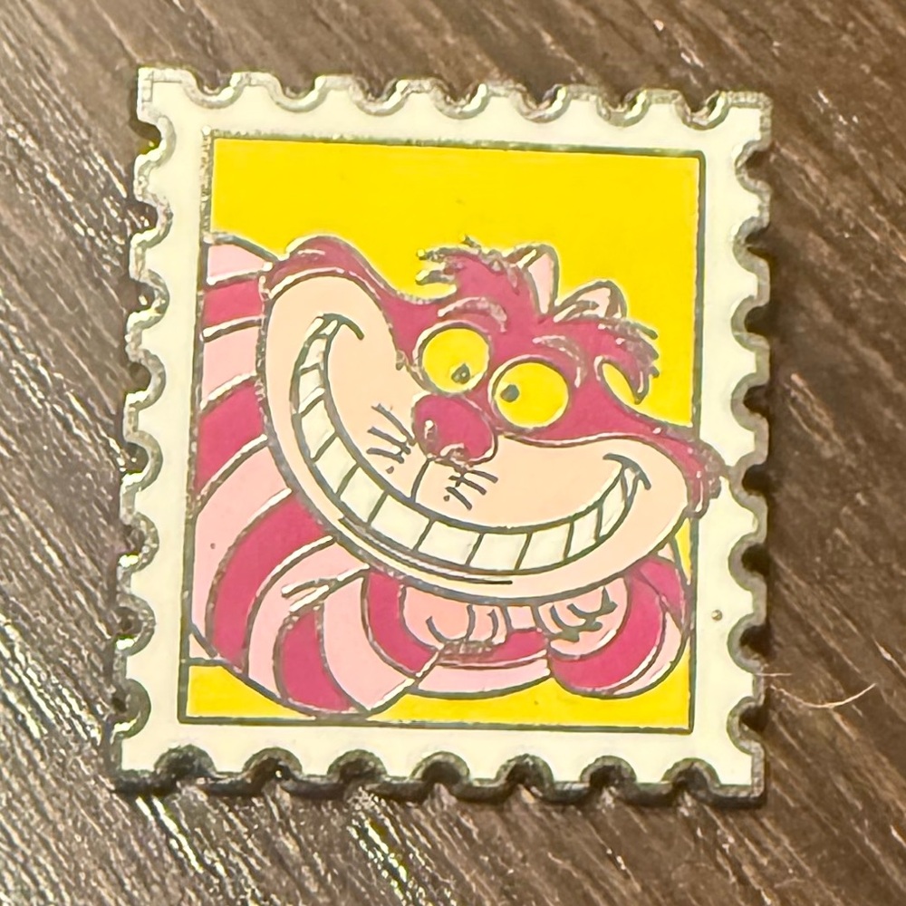 Disney Cheshire Cat Brooch - Pink and Yellow